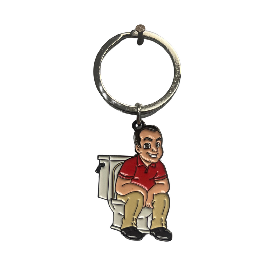 Prime Pooping Position Metal Keychain