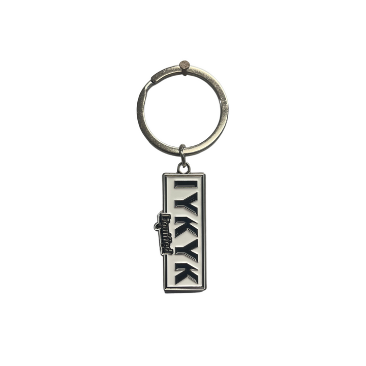 IYKYK Black & White Metal Keychain