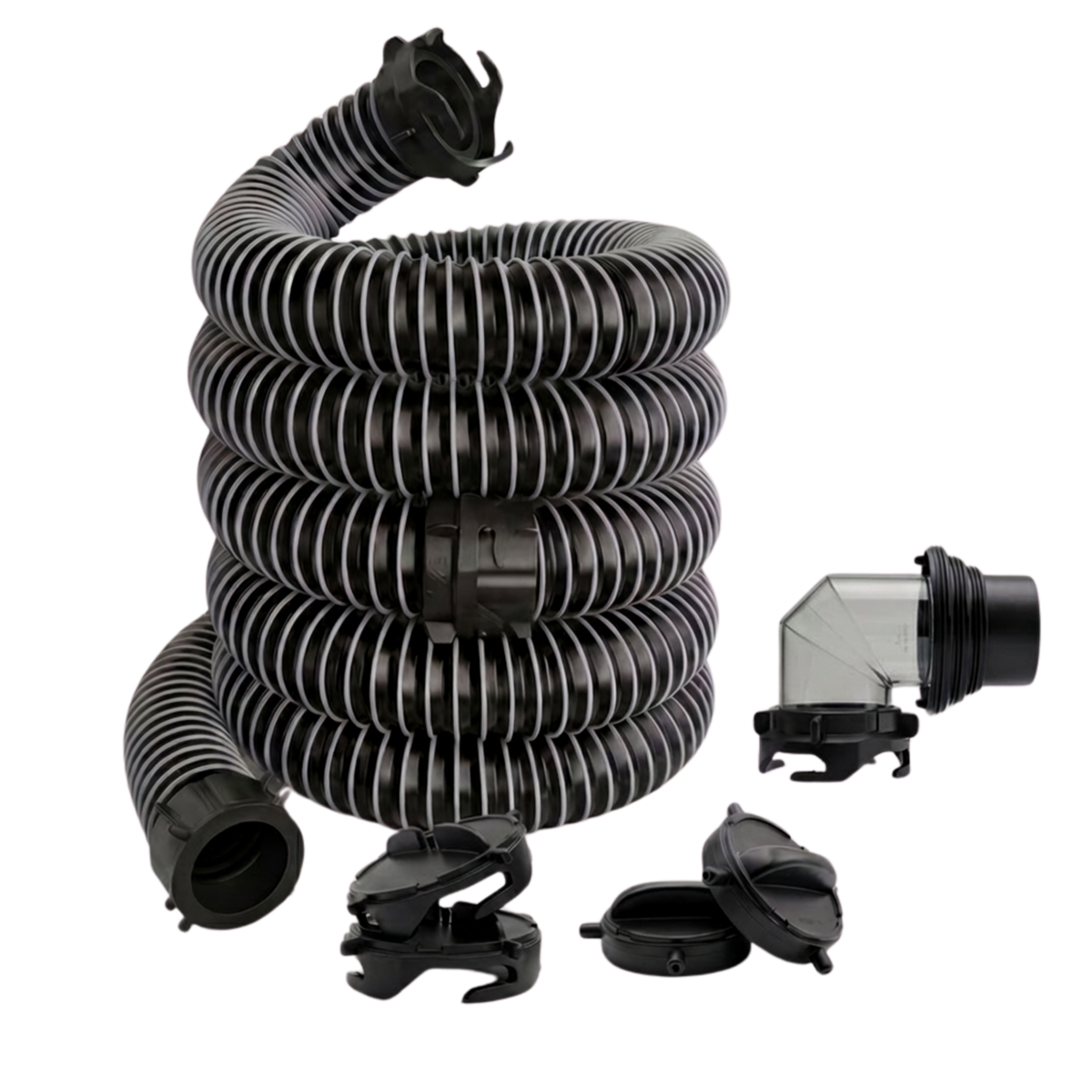 Gravity sewer hose kit, studio lit