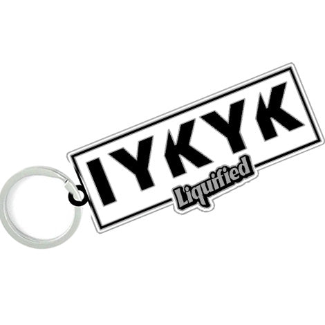 IYKYK Black & White Metal Keychain